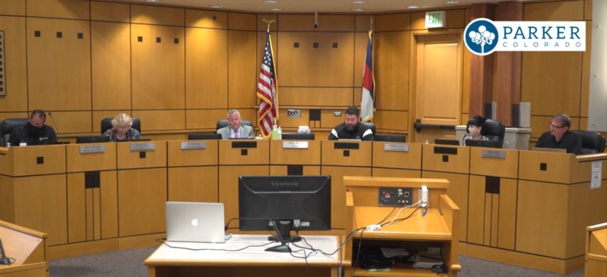 A screenshot of a July town council meeting.